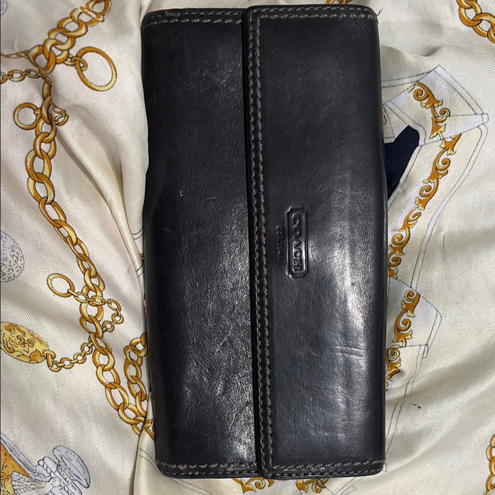 Coach Dark Leather Clutch